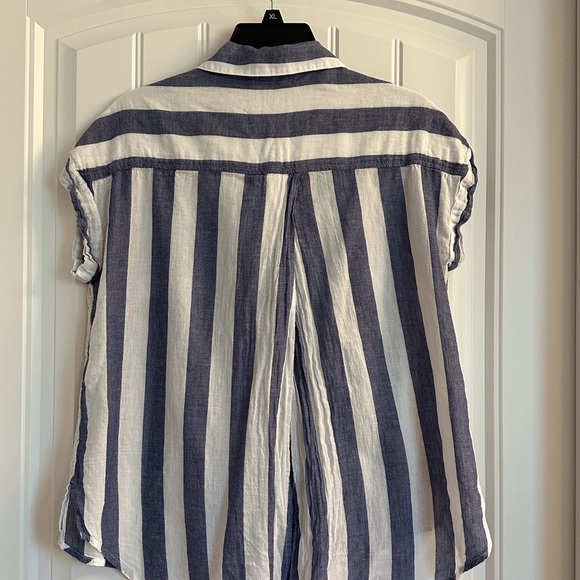 Lucky Brand SS Striped Top Size S/P - Picture 2 of 9